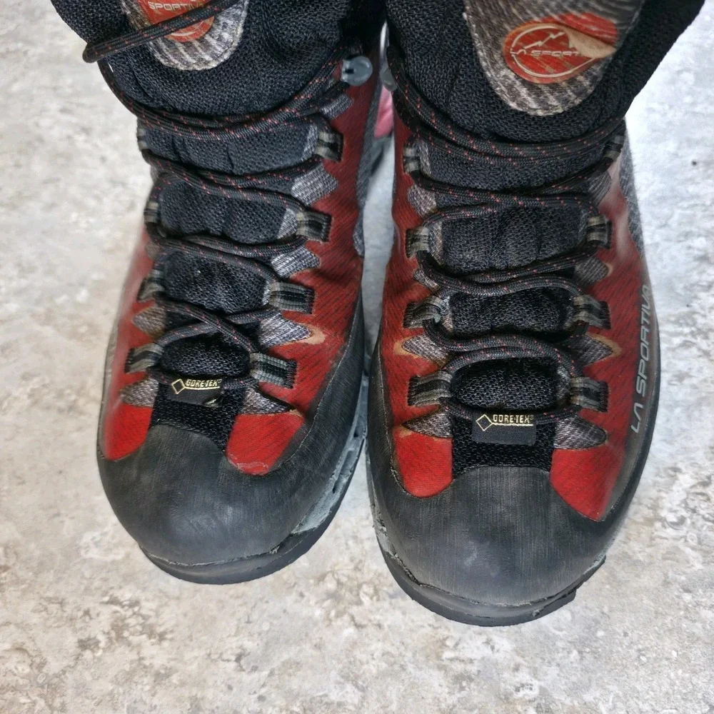 La Sportiva Trango‎ TRK GTX Hiking Boots Mens 12 Red Black Gore-Tex Waterproof